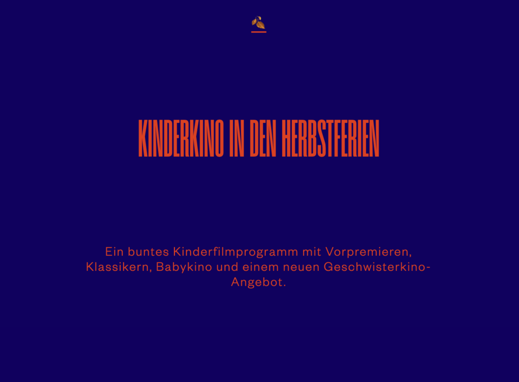 Kinderkino in den Herbstferien